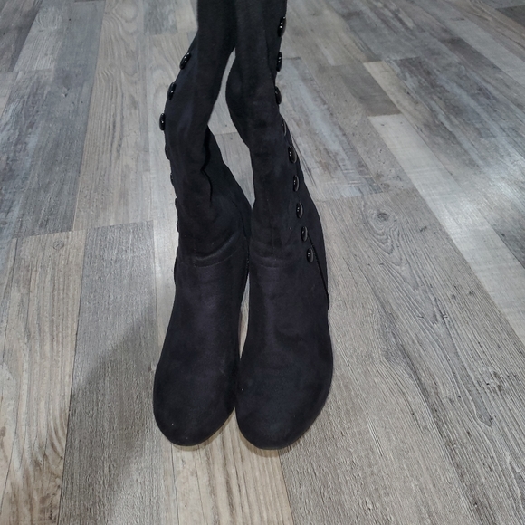 X-appeal black zip up heeled boots - Picture 3 of 6